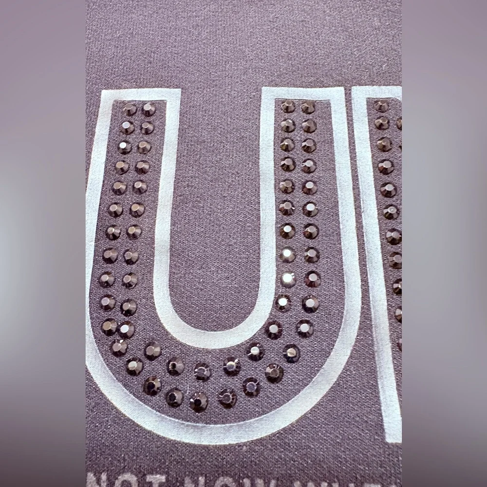 Sean John UNITE Pullover Men Black Rhinestone Crewneck Sweatshirt 2XL Graphic